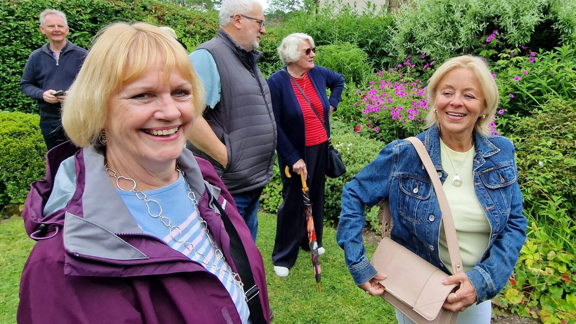 The gardening group on a garden visit