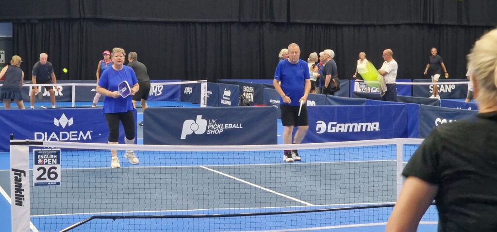 Judy & Nik in action at the English Pickleball Open 2024