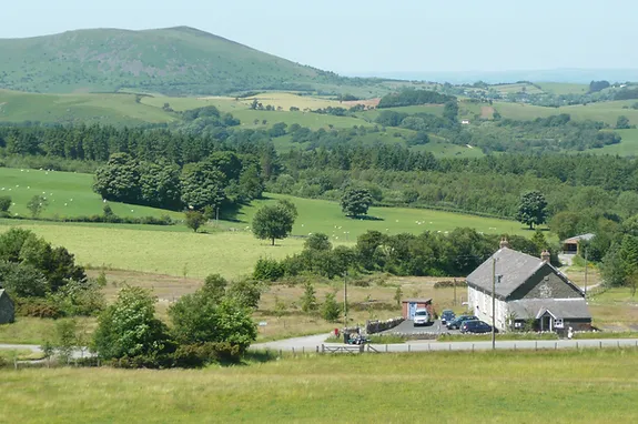 View of the Bog Centre from the hill